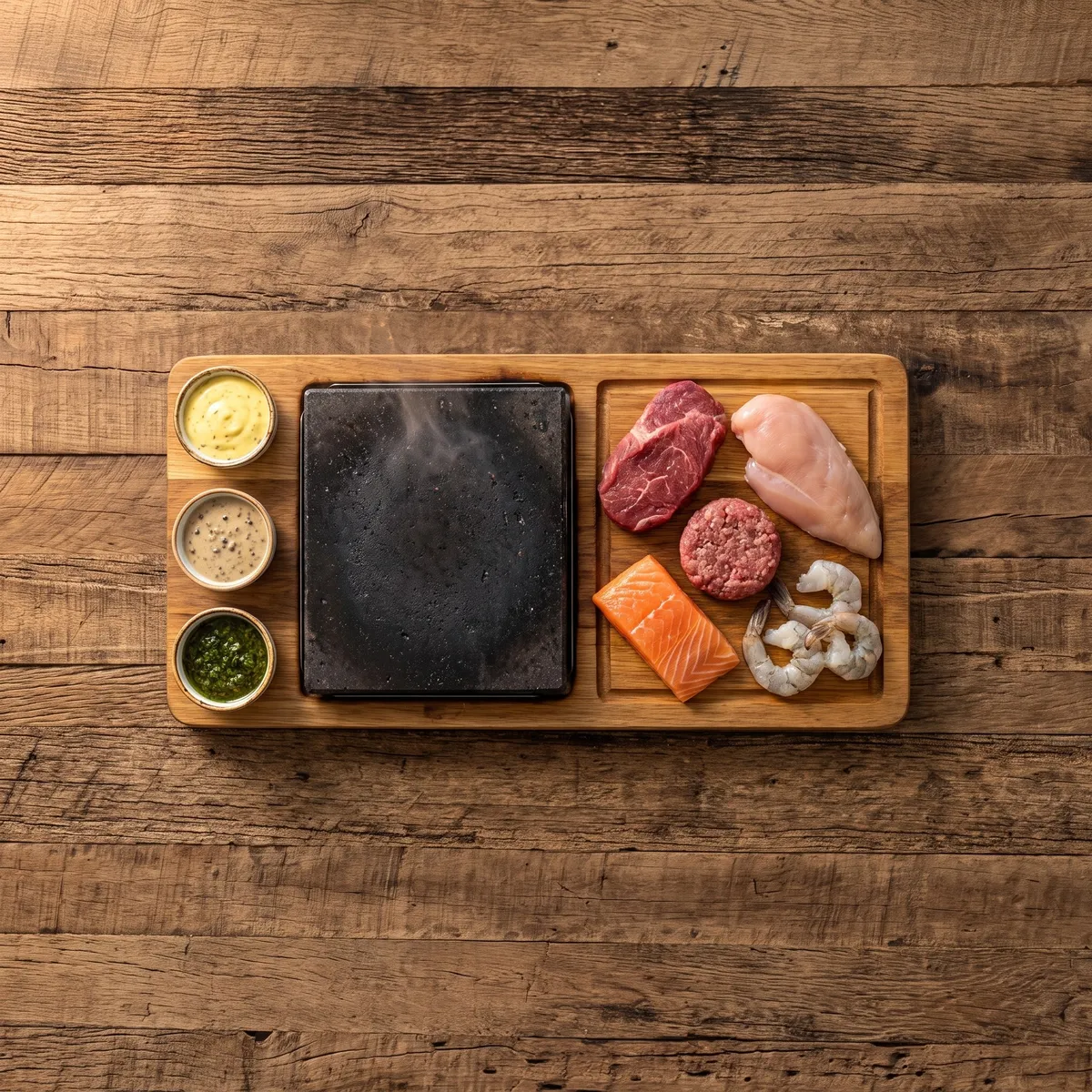 Stonegrill vlees & vis